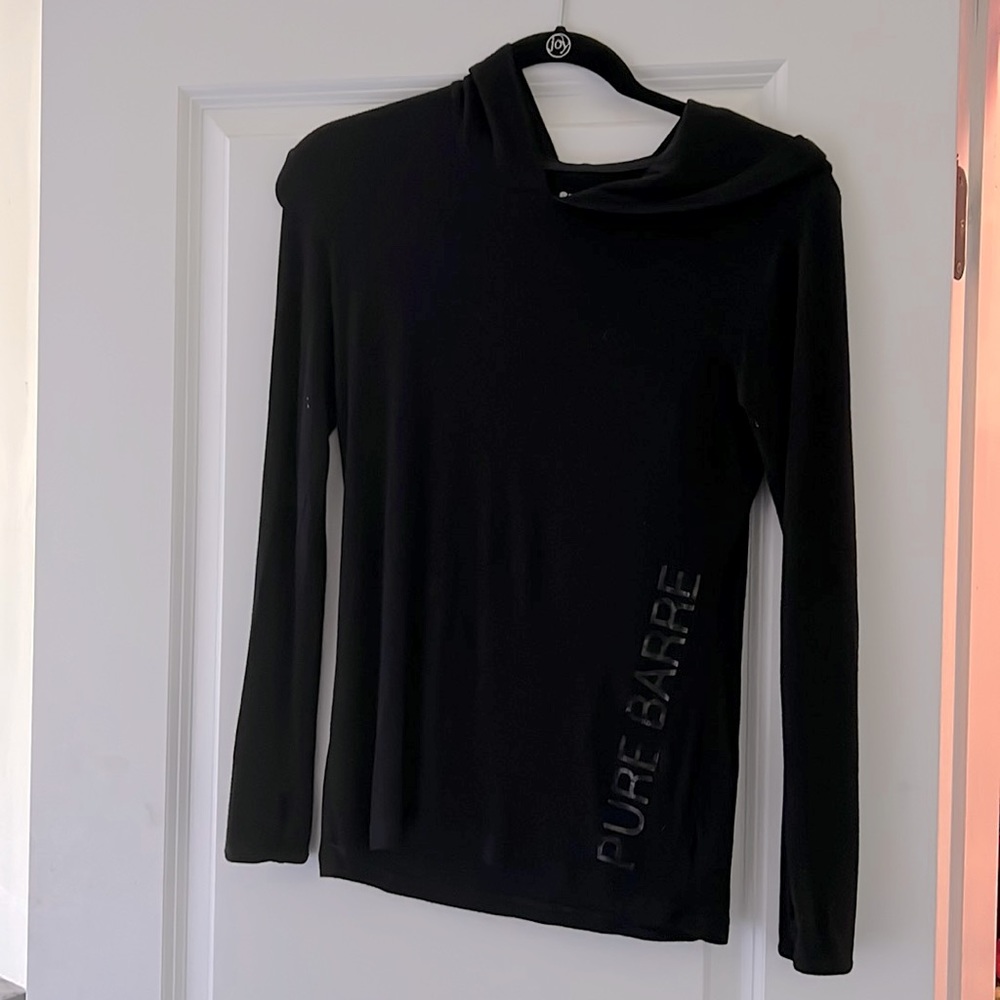 EEUC ribbed hooded long sleeve Pure Barre by Splits59 top, size medium.